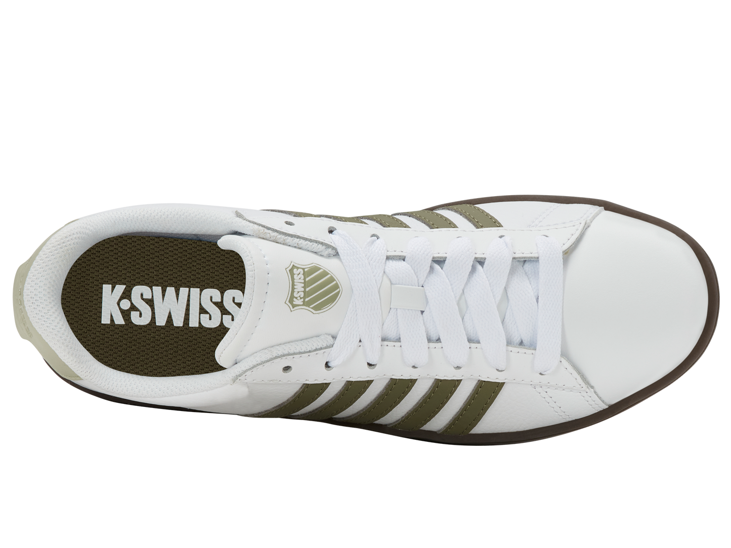 04413-125-M | COURT TIEBREAK II | WHITE/BURNT OLIVE/COLA GUM/ALFALFA