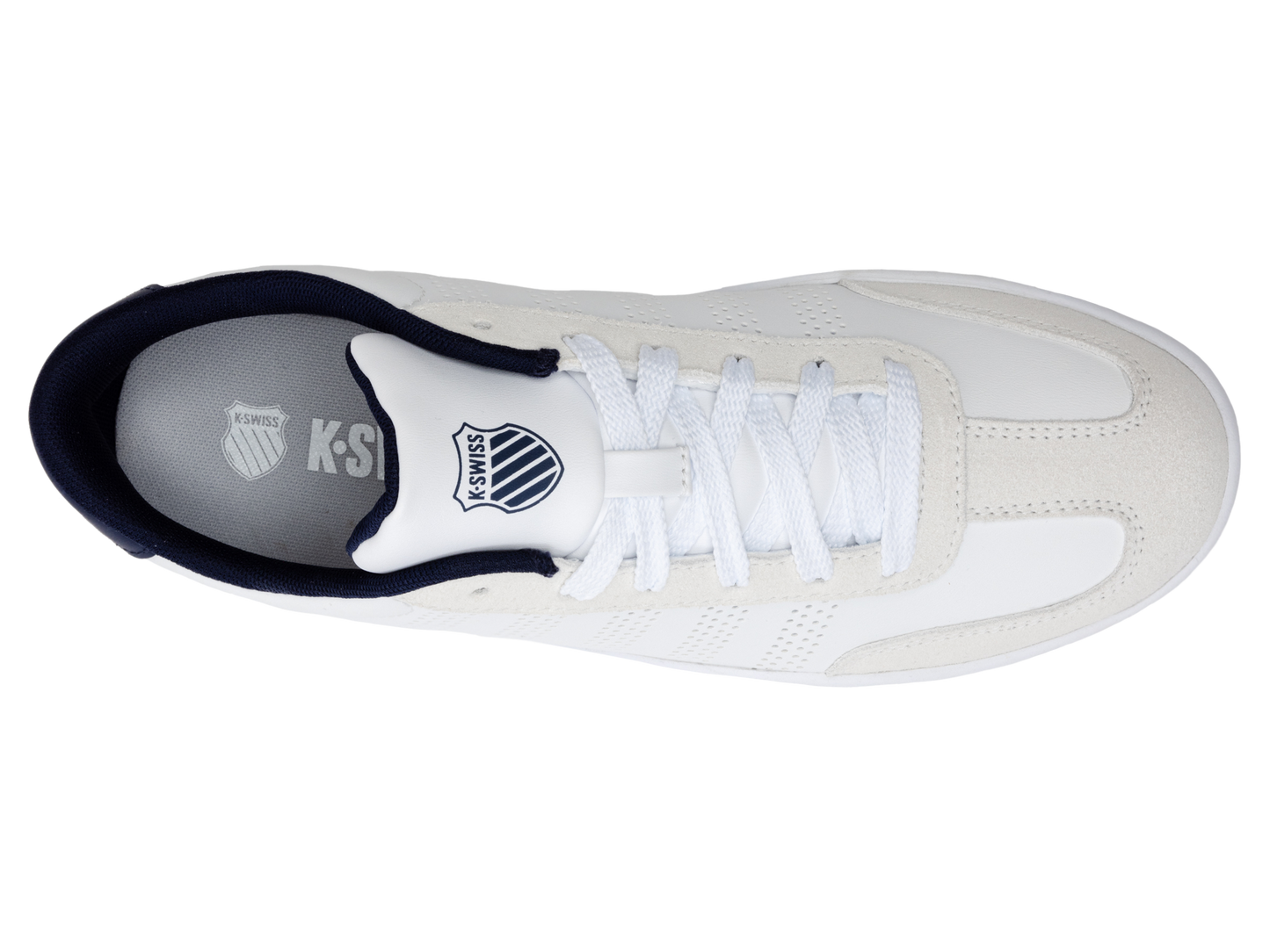 04784-124-M | COURT OPEN T-TOE | WHITE/INDIGO