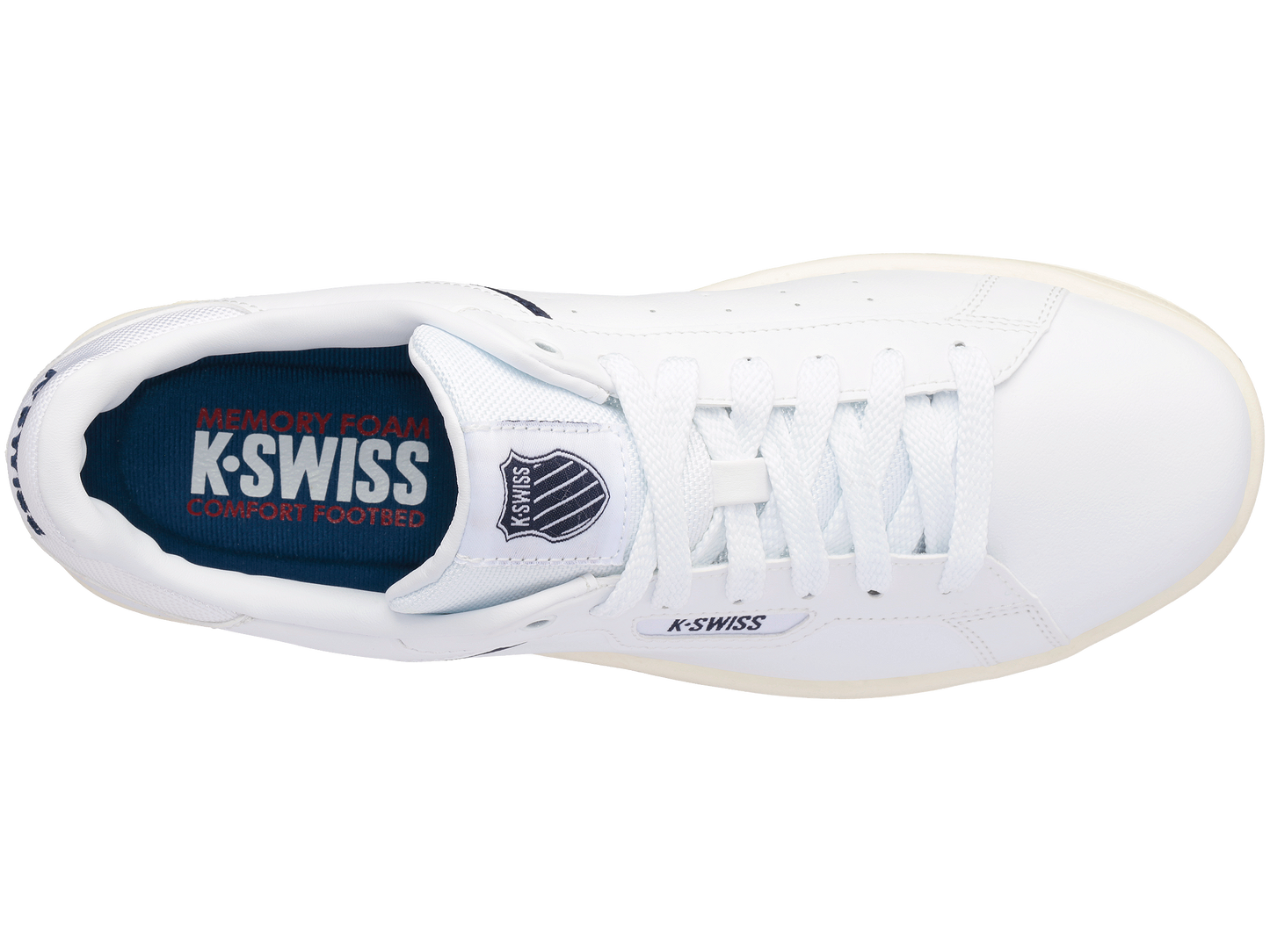 06347-159-M | MENS CLEAN COURT II CMF | WHITE/NAVY/ANTIQUE WHITE