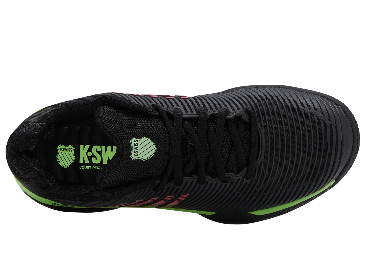 06613-011-M | HYPERCOURT EXPRESS 2 | BLACK/SOFT NEON GREEN/NEON LAVA