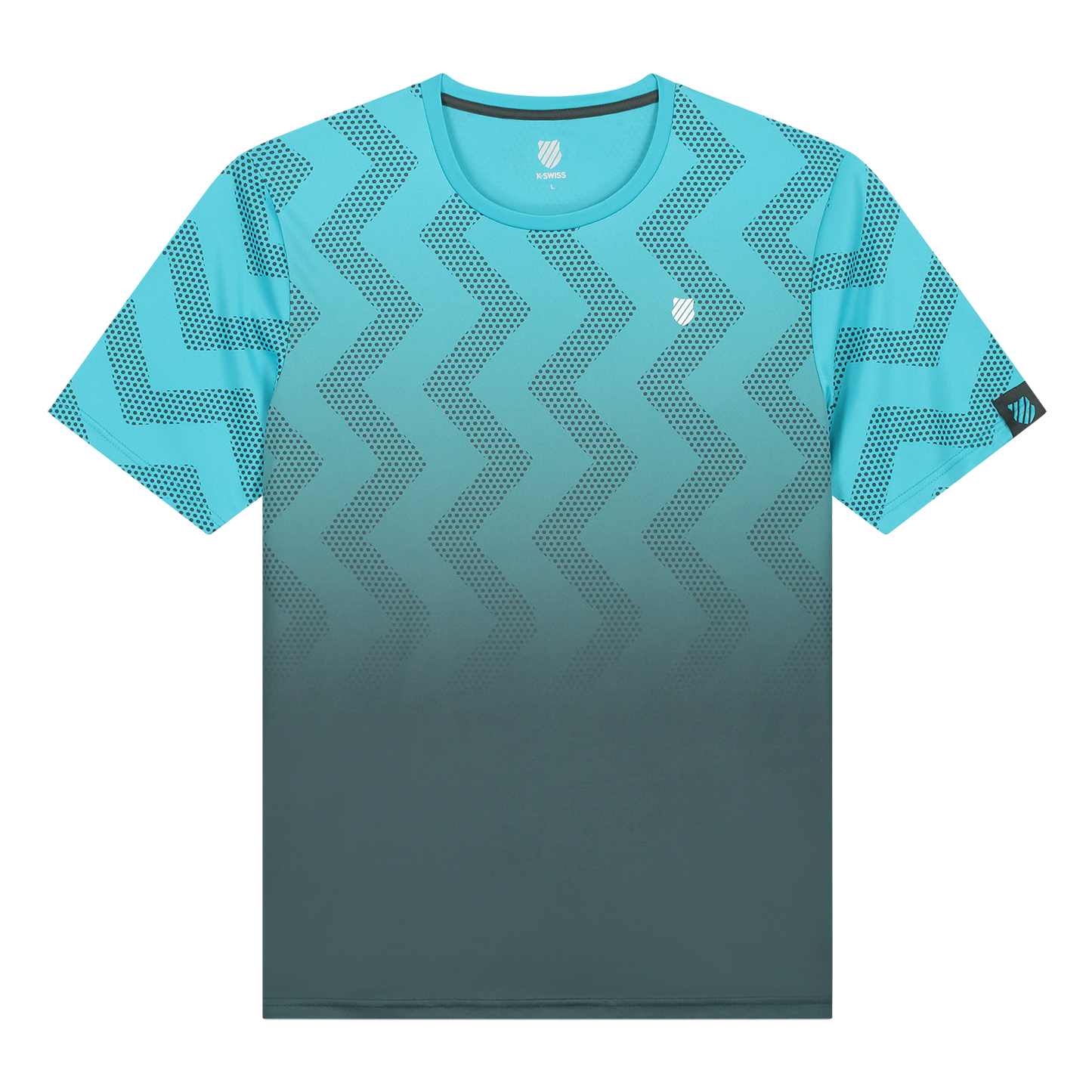 104911-456 | HYPERCOURT PRINT CREW | SCUBA BLUE / DARK SHADOW