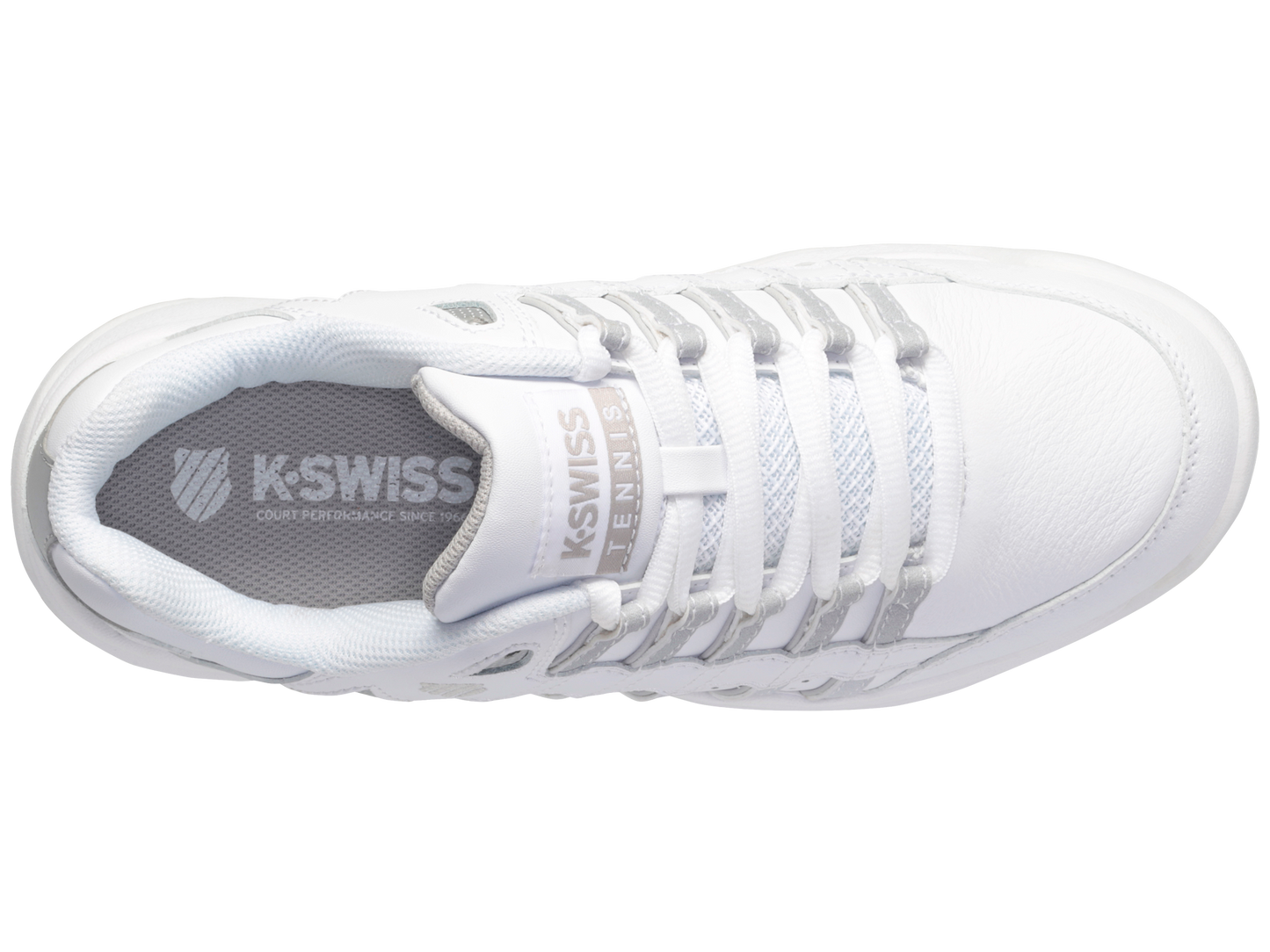 97390-110-M | COURT PRESTIR OMNI | WHITE/SILVER