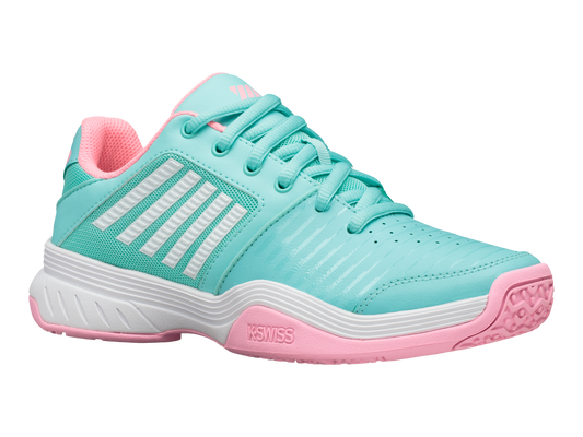 86609-437-M | COURT EXPRESS OMNI | ARUBA BLUE/SOFT NEON PINK/WHITE