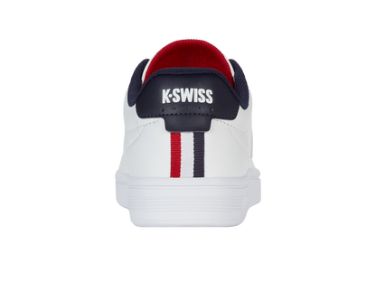 04412-983-M | COURT SHIELD II | WHITE/PEACOAT/SAMBA RED