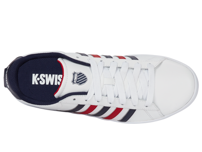 04413-983-M | COURT TIEBREAK II | WHITE/PEACOAT/SAMBA RED