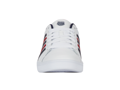 04413-983-M | COURT TIEBREAK II | WHITE/PEACOAT/SAMBA RED