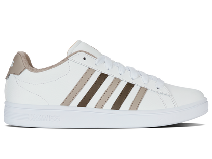 04413-986-M | COURT TIEBREAK II | WHITE/TAUPE/TEAK/JURASSIC GOLD