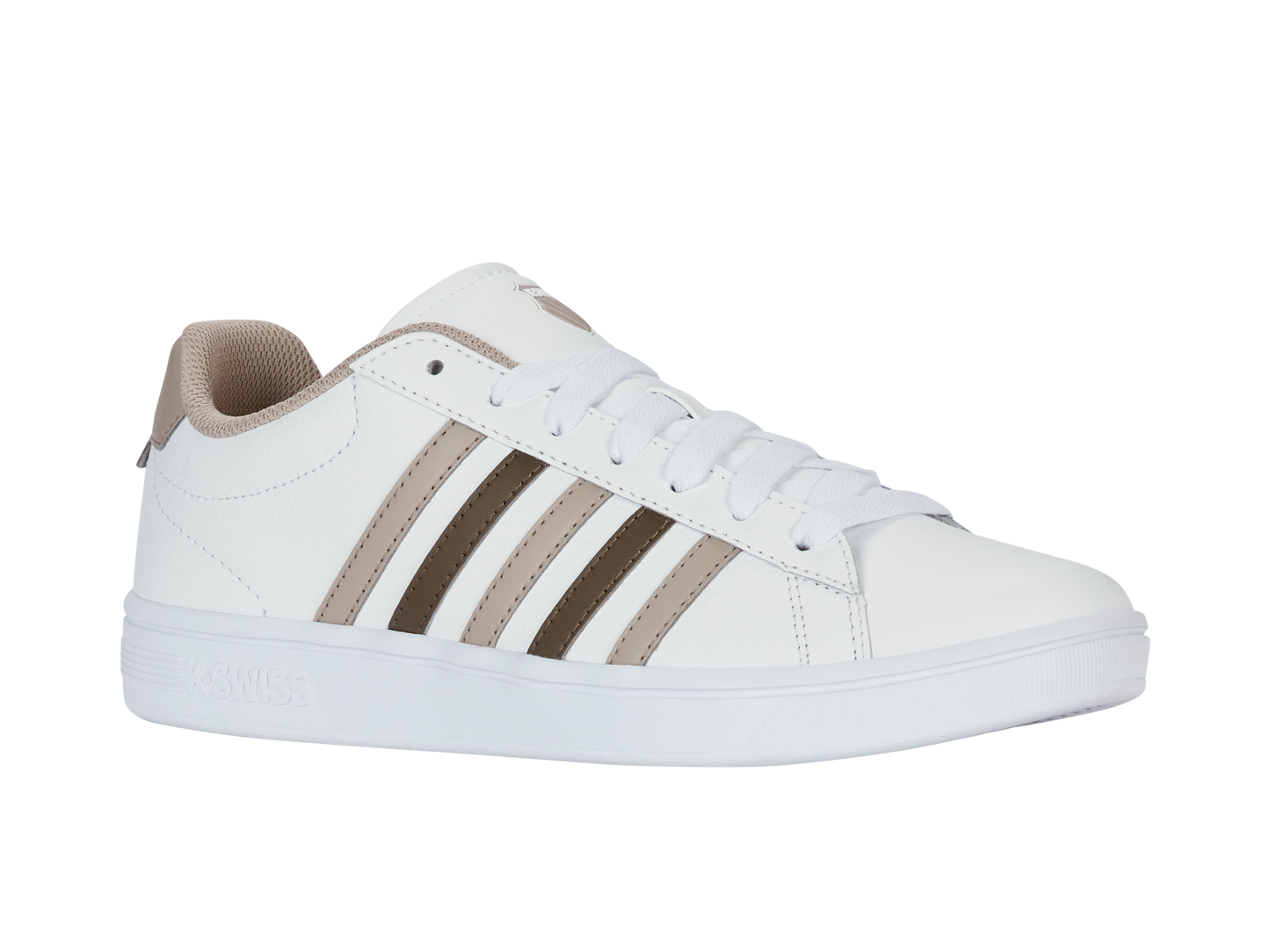 04413-986-M | COURT TIEBREAK II | WHITE/TAUPE/TEAK/JURASSIC GOLD
