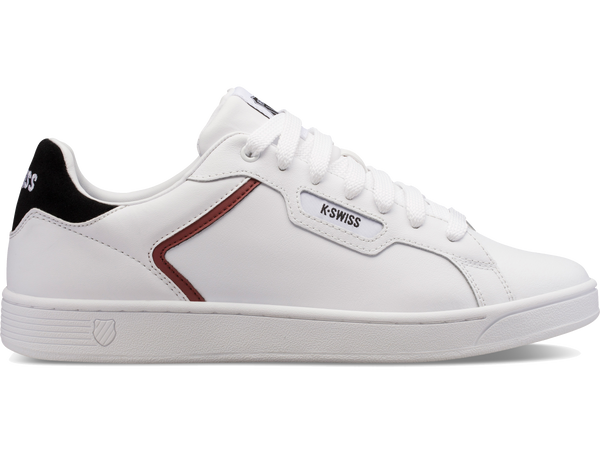 06347-123-M | MENS CLEAN COURT II CMF | WHITE/BLACK/COWHIDE