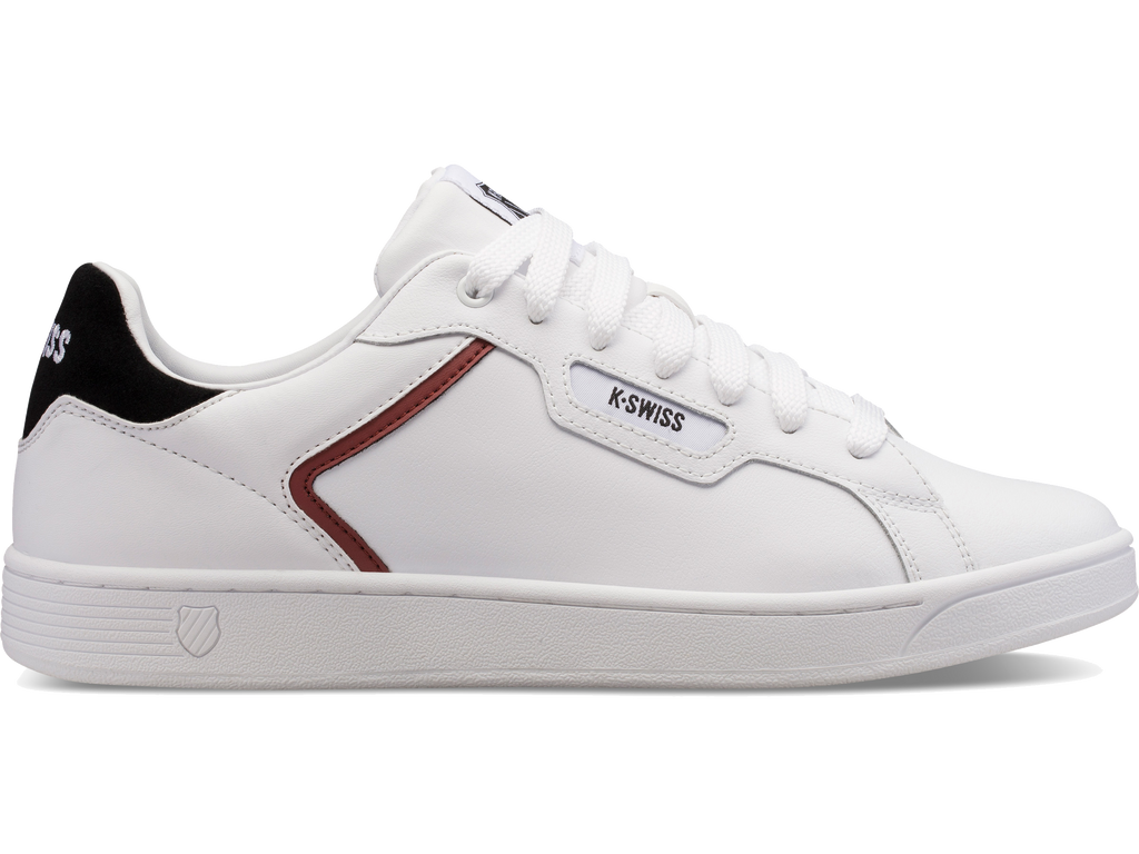 06347-123-M | MENS CLEAN COURT II CMF | WHITE/BLACK/COWHIDE