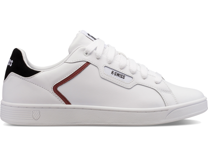 06347-123-M | MENS CLEAN COURT II CMF | WHITE/BLACK/COWHIDE