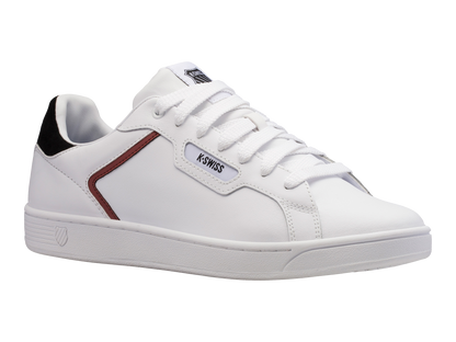 06347-123-M | MENS CLEAN COURT II CMF | WHITE/BLACK/COWHIDE