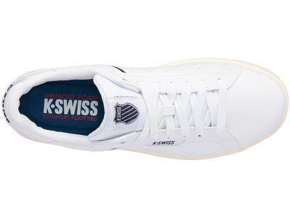 06347-159-M | MENS CLEAN COURT II CMF | WHITE/NAVY/ANTIQUE WHITE