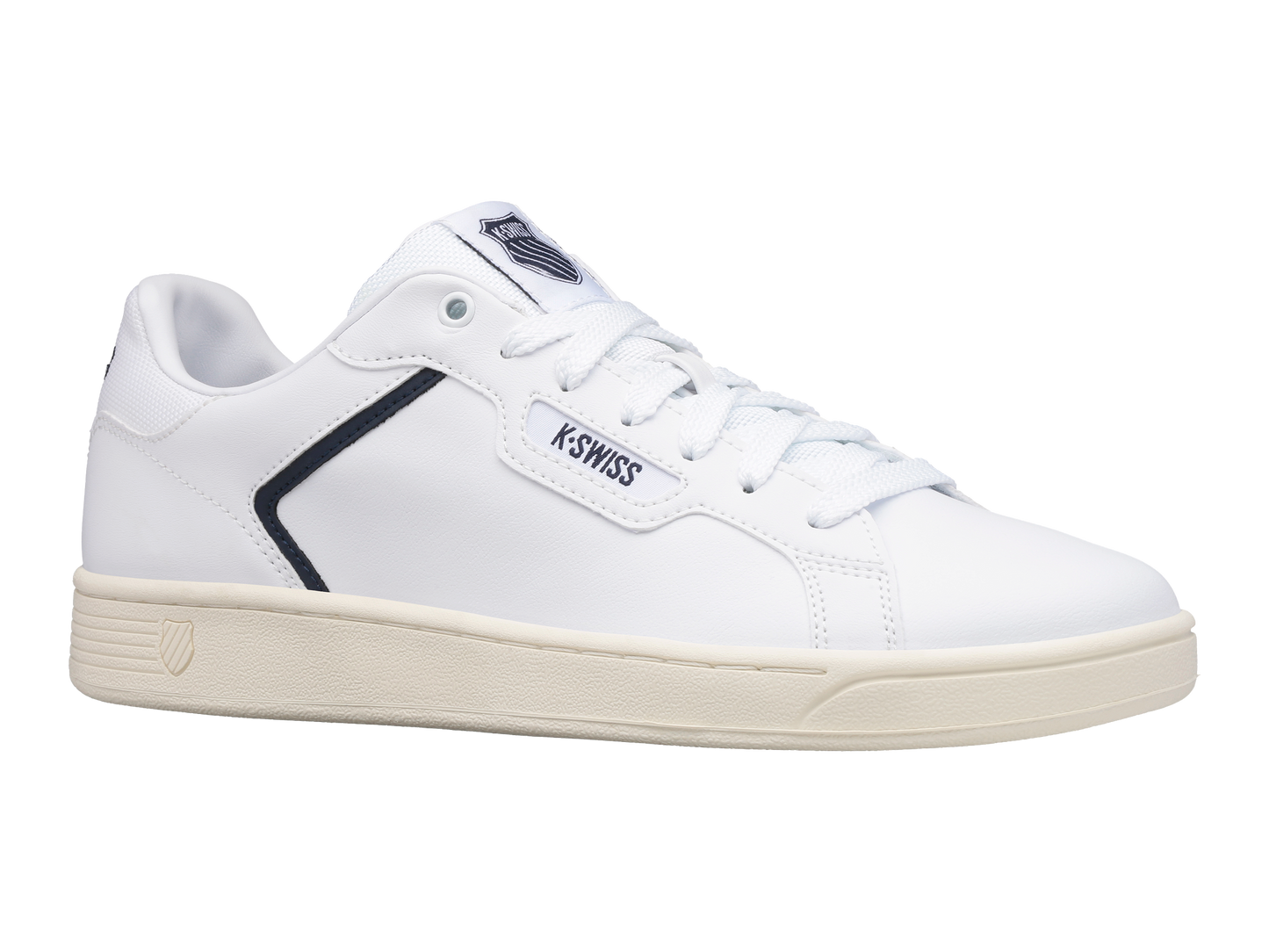 06347-159-M | MENS CLEAN COURT II CMF | WHITE/NAVY/ANTIQUE WHITE