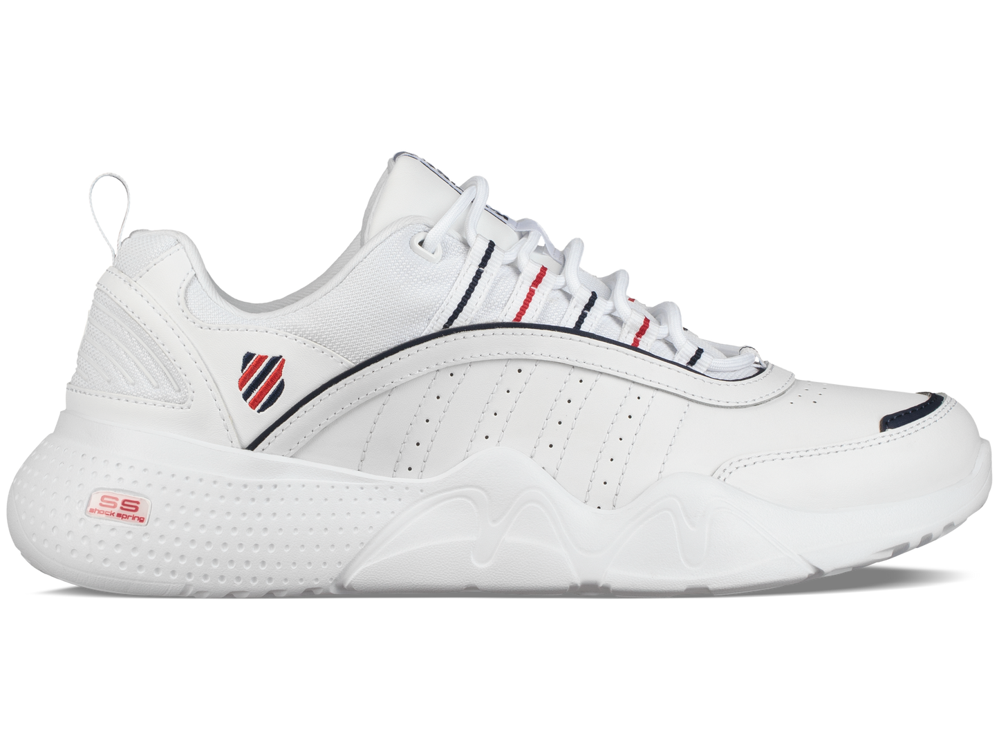 06398-159-M | MENS CR-CASTLE | WHITE/NAVY/RIBBON RED