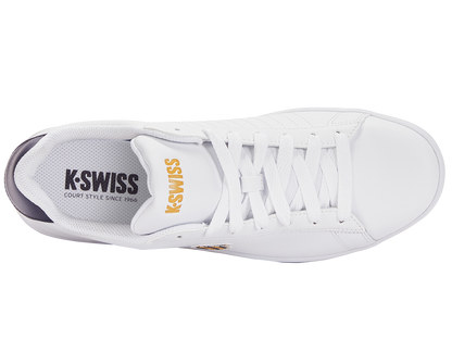 06599-856-M | COURT SHIELD | WHITE/NAVY/HONEY GOLD