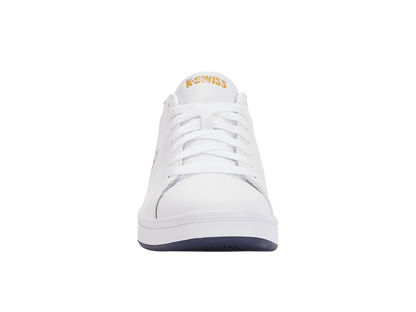 06599-856-M | COURT SHIELD | WHITE/NAVY/HONEY GOLD