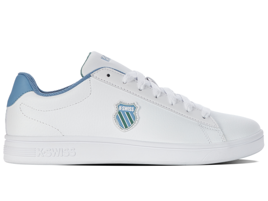 06599-943-M | COURT SHIELD | WHITE/ASHLEIGH BLUE/BERYL GREEN
