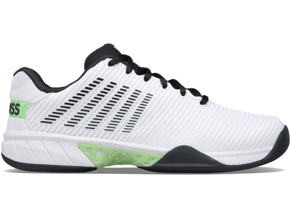 06613-115-M | HYPERCOURT EXPRESS 2 | WHITE/BLUE GRAPHITE/SOFT NEON GREEN