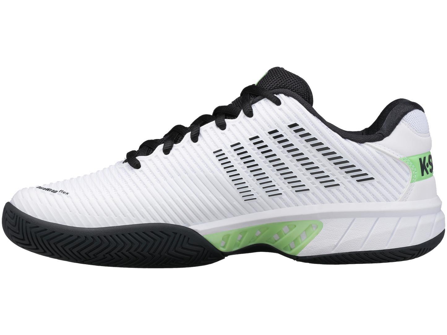 06613-115-M | HYPERCOURT EXPRESS 2 | WHITE/BLUE GRAPHITE/SOFT NEON GREEN