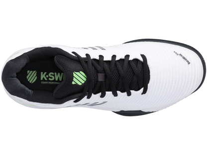 06613-115-M | HYPERCOURT EXPRESS 2 | WHITE/BLUE GRAPHITE/SOFT NEON GREEN