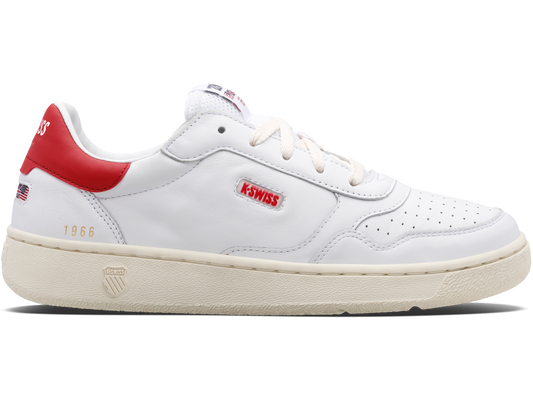 07261-143-M | SLAMMCOURT LTH | WHITE/VARSITY RED