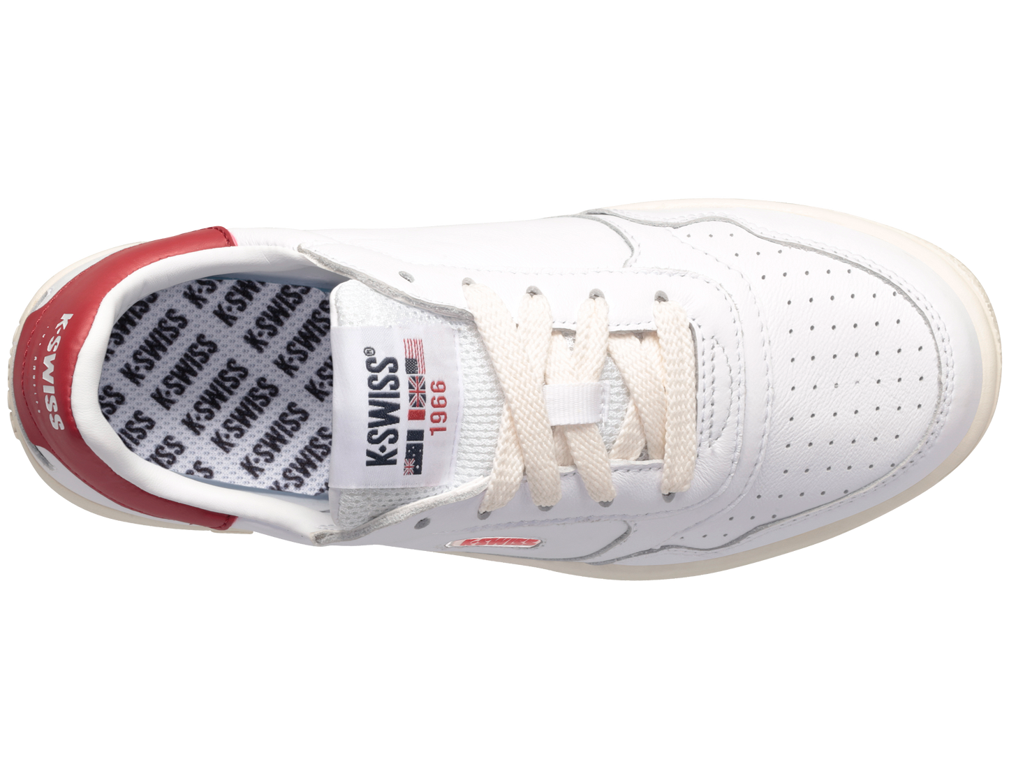 07261-143-M | SLAMMCOURT LTH | WHITE/VARSITY RED