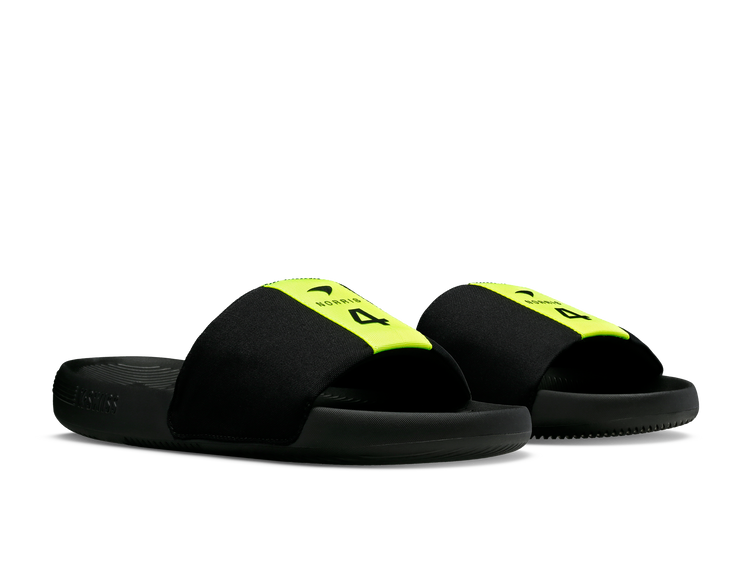 08951-071-M | SLIDE SANDAL LN X MCLAREN | BLACK/SAFETY YELLOW