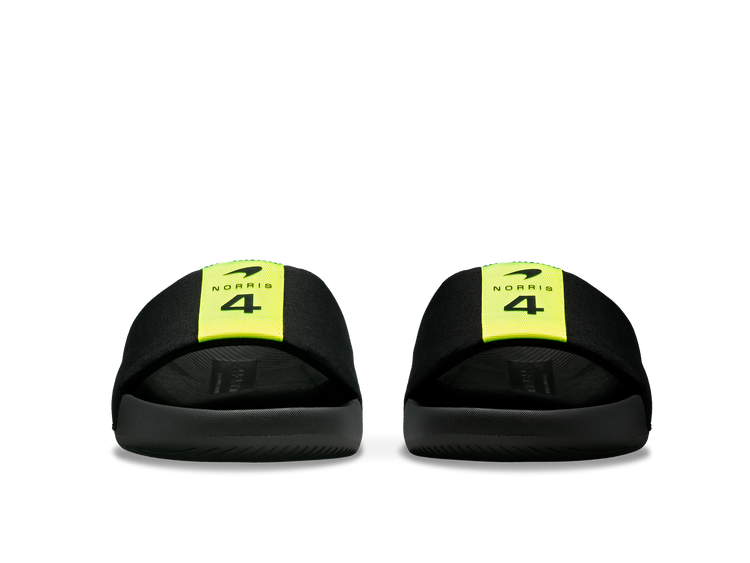 08951-071-M | SLIDE SANDAL LN X MCLAREN | BLACK/SAFETY YELLOW