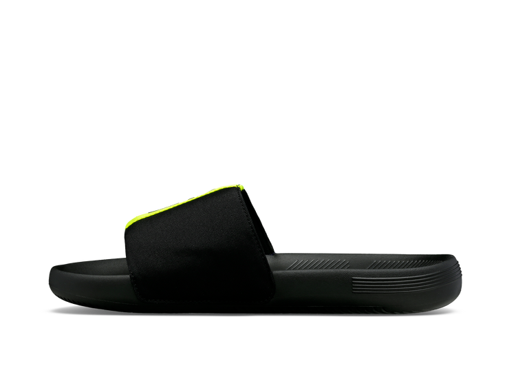 08951-071-M | SLIDE SANDAL LN X MCLAREN | BLACK/SAFETY YELLOW