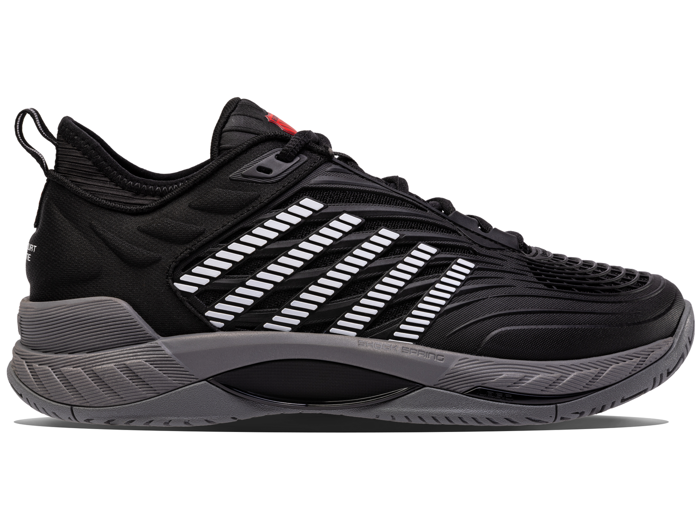 09071-038-M | HYPERCOURT SUPREME 2 | BLACK/STEEL GRAY/FIREY RED