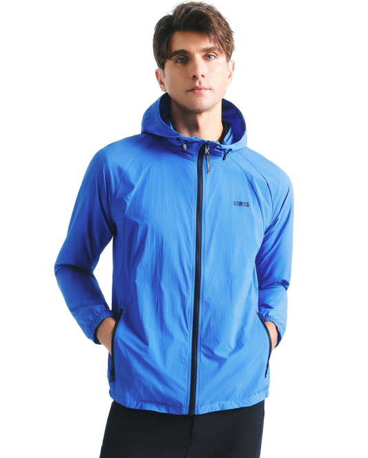 1011556-428 | HOODED JACKET 'TENNIS CLUB' | BLUE
