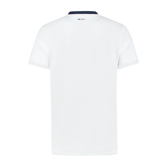 104219-109 | HERITAGE SPORT LOGO TEE | WHITE / NAVY