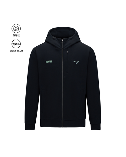 1713349-008 | K- SWISS X ANDREY RUBLEV UNISEX KUBE HOODED JACKET | BLACK