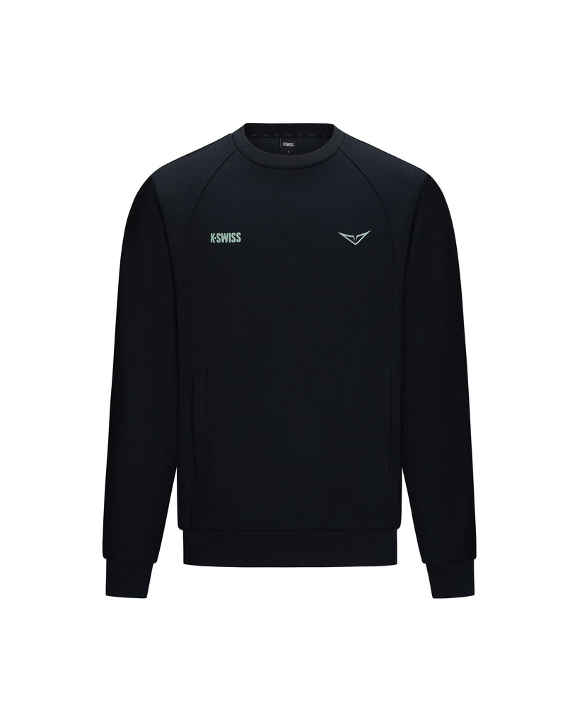 1713350-008 | K- SWISS X ANDREY RUBLEV UNISEX LOGO SWEATSHIRT | BLACK