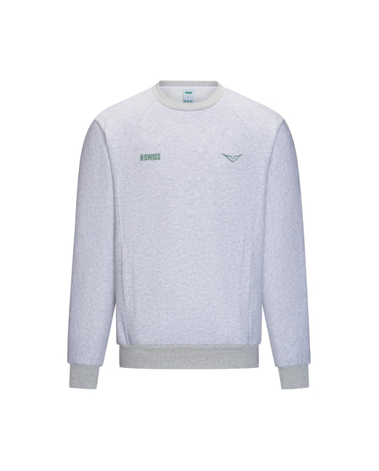 1713350-099 | K- SWISS X ANDREY RUBLEV UNISEX LOGO SWEATSHIRT | GREY