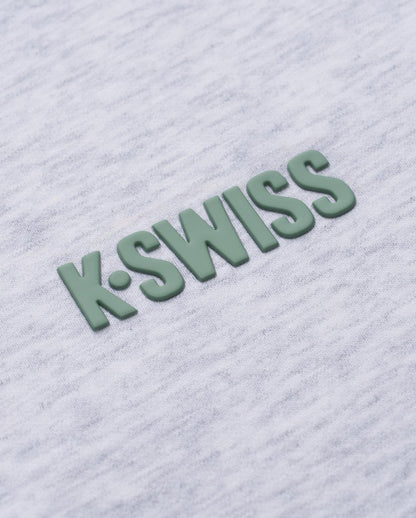 1713351-099 | K- SWISS X ANDREY RUBLEV UNISEX LOGO HOODIE | GREY
