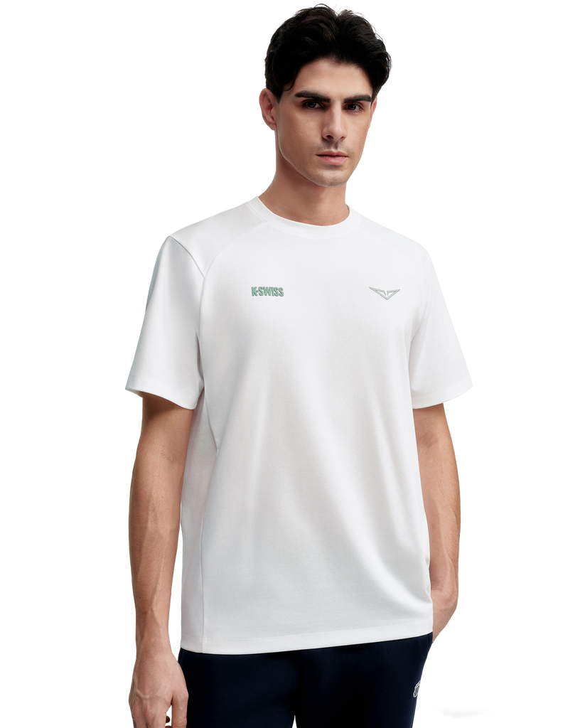 1713352-101 | K- SWISS X ANDREY RUBLEV UNISEX LOOSE FIT T-SHIRT | WHITE
