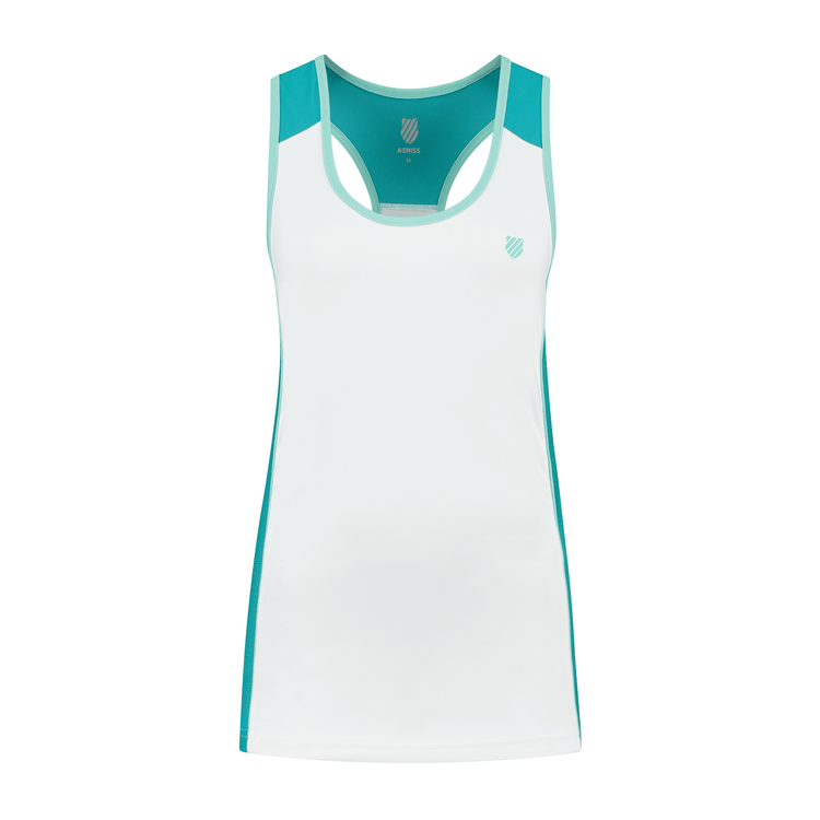 194251-169 | WOMENS HYPERCOURT SPEED TANK | WHITE / ALGIERS BLUE