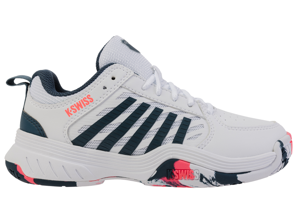 54428-129-M | COURT EXPRESS 2 | WHITE/STARGAZER/NEON BLAZE