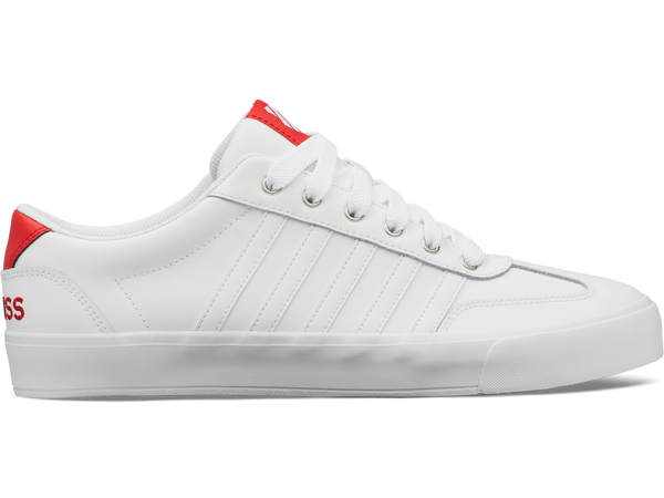 75487-160-M | ADDISON VULC LTR | WHITE/HIGH RISK RED