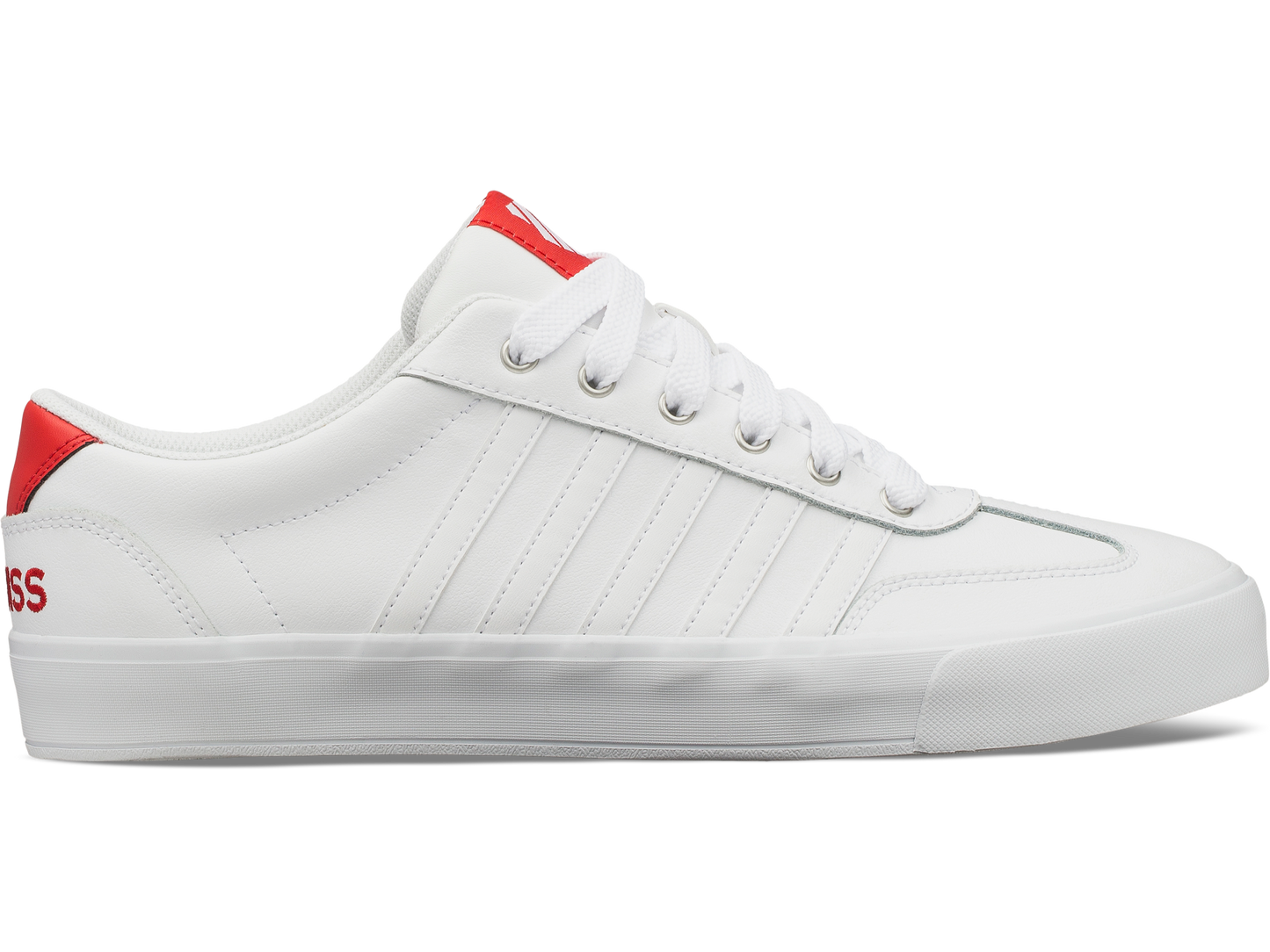 75487-160-M | ADDISON VULC LTR | WHITE/HIGH RISK RED