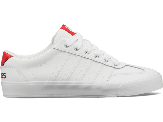 75487-160-M | ADDISON VULC LTR | WHITE/HIGH RISK RED