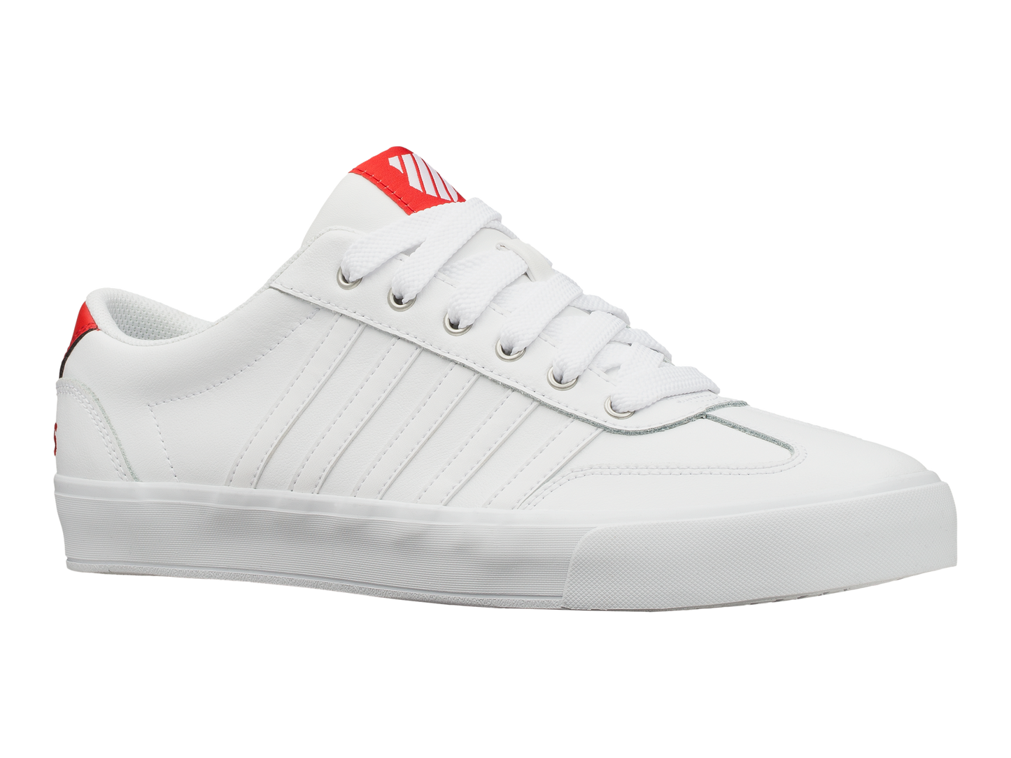 75487-160-M | ADDISON VULC LTR | WHITE/HIGH RISK RED