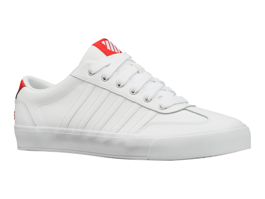 75487-160-M | ADDISON VULC LTR | WHITE/HIGH RISK RED