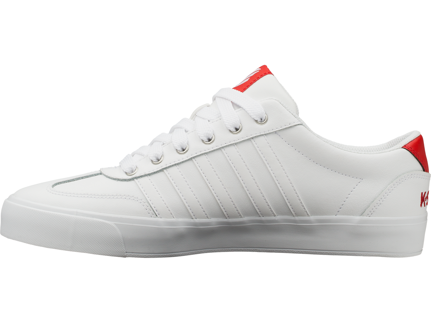 75487-160-M | ADDISON VULC LTR | WHITE/HIGH RISK RED