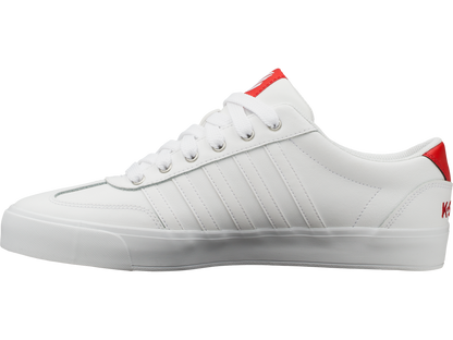 75487-160-M | ADDISON VULC LTR | WHITE/HIGH RISK RED