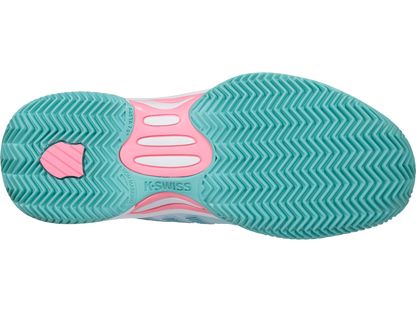 86614-439-M | HYPERCOURT EXPRESS 2 CLAY | ARUBA BLUE/WHITE/SOFT NEON PINK