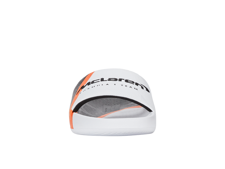 94422-196-M | SLIDE SANDAL X MCLAREN F1 TEAM | WHITE/BLACK/PAPAYA