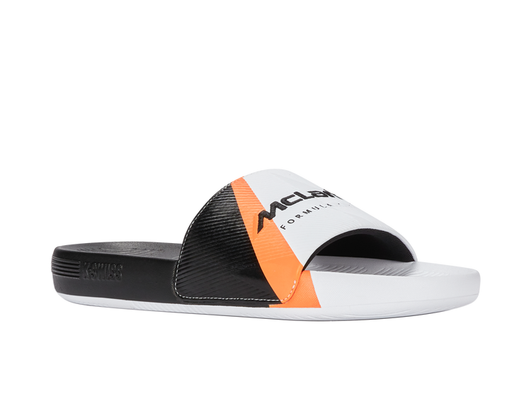 94422-196-M | SLIDE SANDAL X MCLAREN F1 TEAM | WHITE/BLACK/PAPAYA